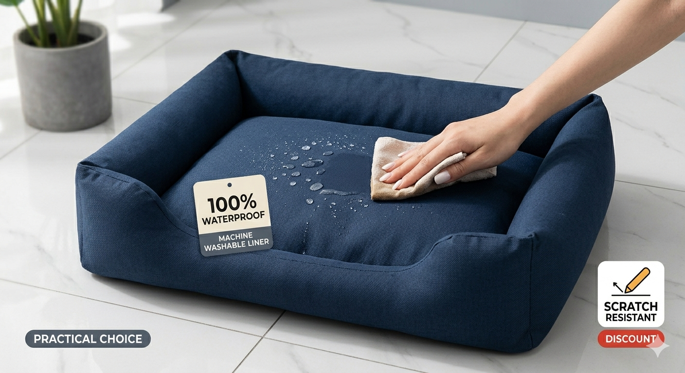 Waterproof Washable Dog Bed Soft Comfort Pet Sleeping Mat for Small Medium Large Dogs Indoor Outdoor Use